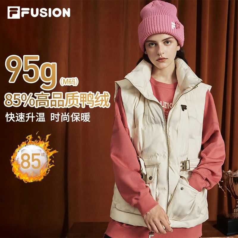 斐乐女装冬新款羽绒马甲舒适保暖鸭绒时尚爆款运动服T11W343902F