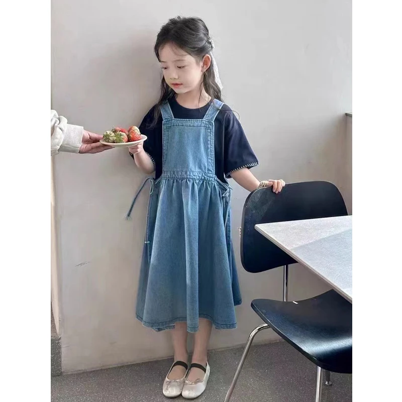 SZKP夏季儿童裙子中大童背带裙套装  KNTX440994