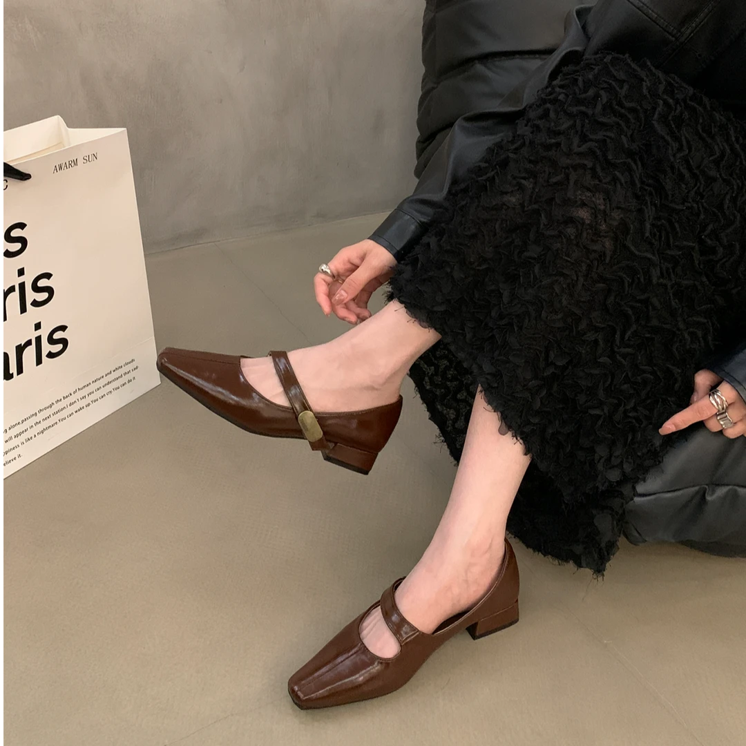 2024年主推韩版气质百搭时尚爆款秋季新款日常女鞋单鞋玛丽珍皮鞋