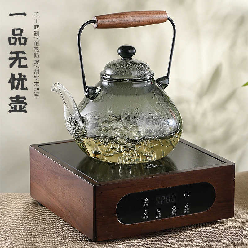 高硼硅耐高温提梁壶家用玻璃电陶炉煮茶壶泡茶壶烧水壶精品耐热新