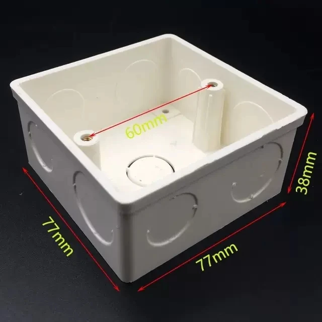 联塑86型77×77×38暗装单盒家用开关插座暗盒暗线阻燃家装底合