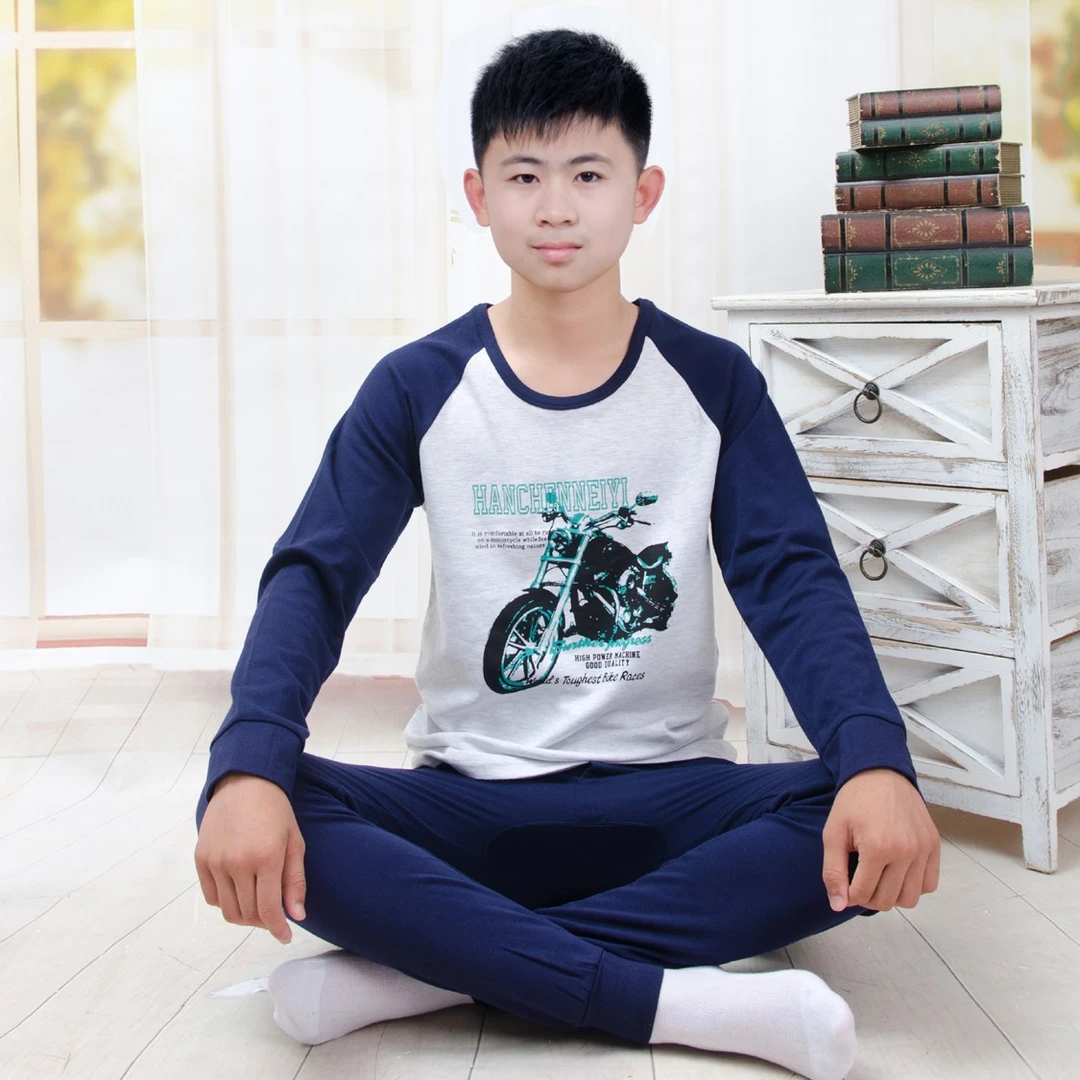 儿童男童孩内衣套装青少年纯棉中大童秋衣秋裤全棉初中学生棉毛衫