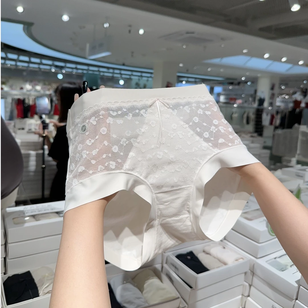 【三条装】02923 精致婉约女士内裤中高腰舒适蕾丝透气性感轻薄