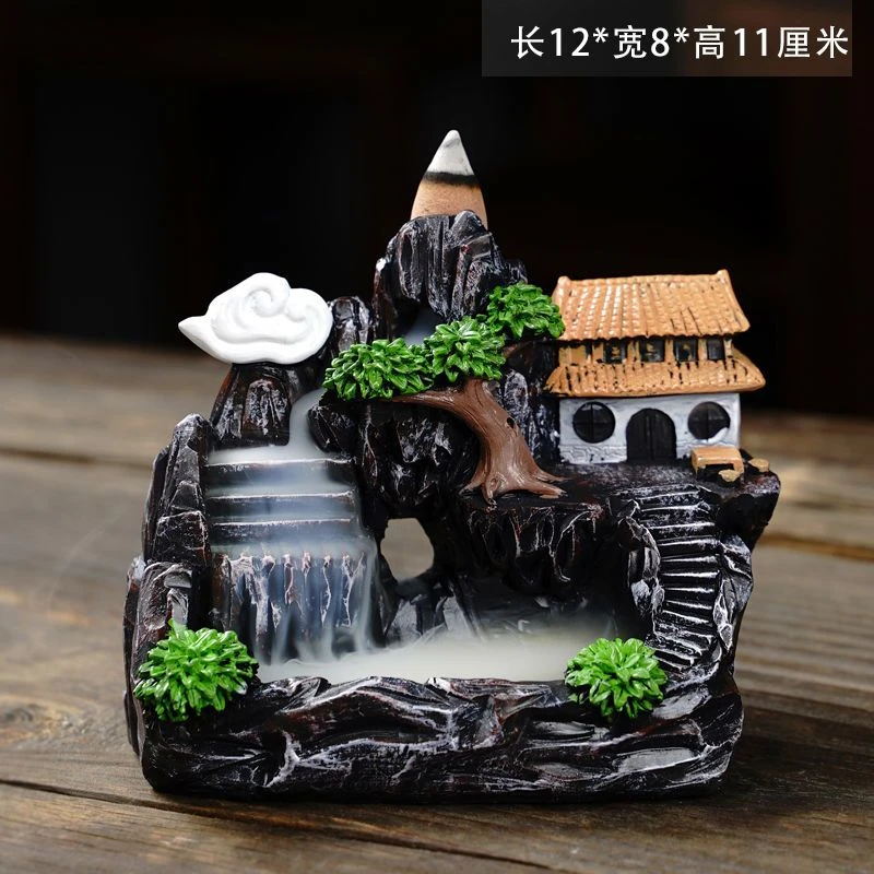 檀香天然倒流香粒香薰香炉家用创意摆件除臭室内香薰轩艺