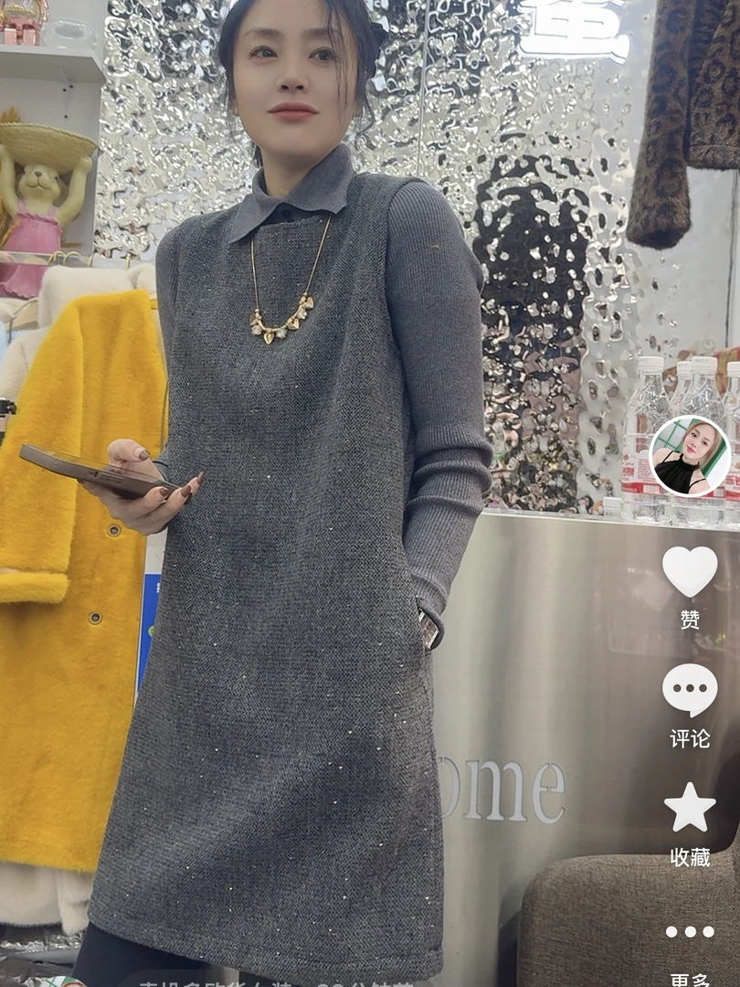 小香风无袖连衣裙女欧货百搭裙子2024年新款女装