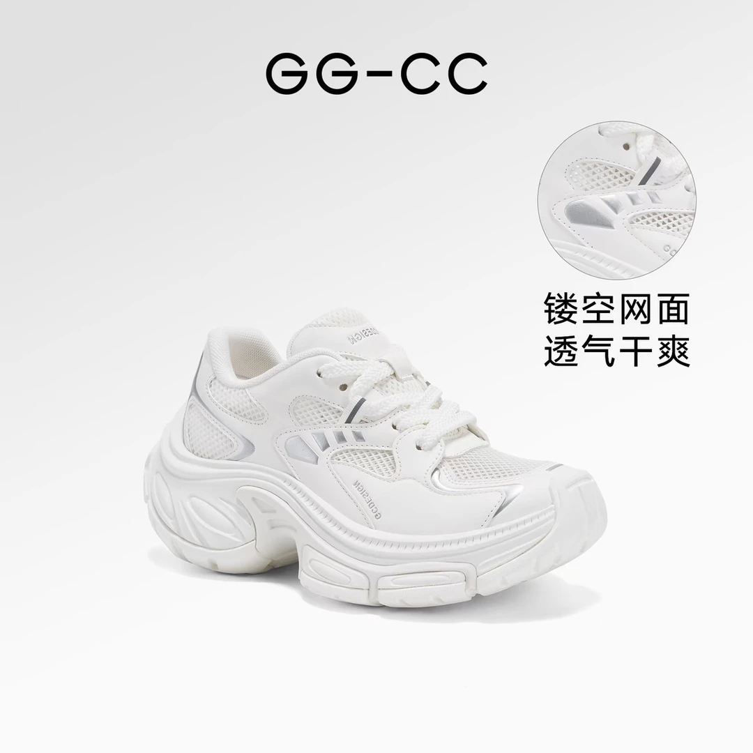 【猎户星座】GGCC2024夏季新潮流厚底老爹鞋透气网面运动休闲鞋女鞋