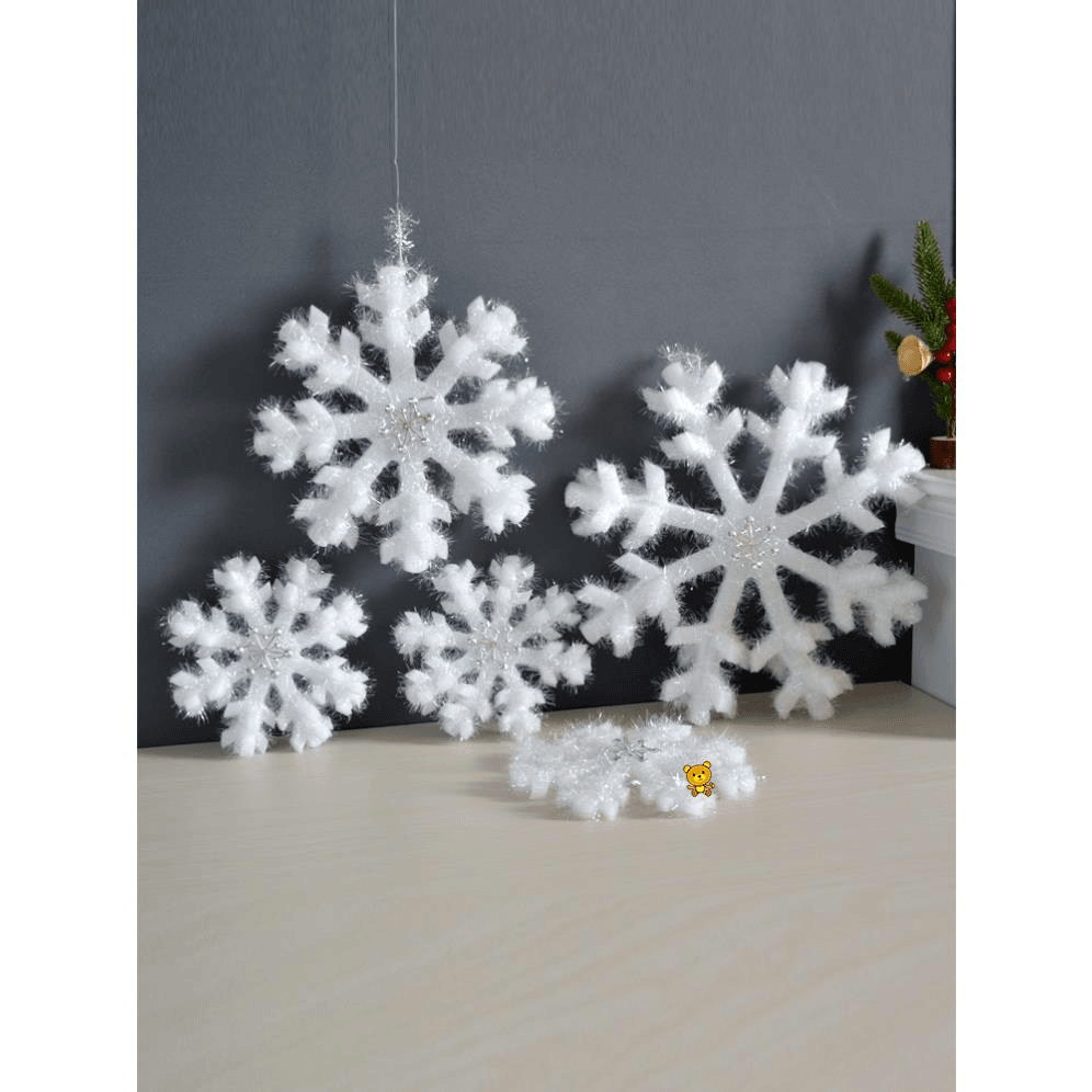 圣诞雪花装饰品儿童节日表演舞蹈道具橱窗场景布置主题圣诞树挂件