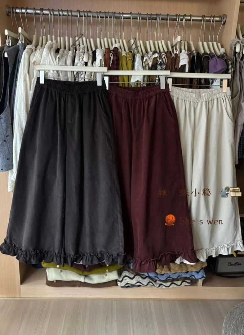 ZXW（99128）灯芯绒花边裤kc