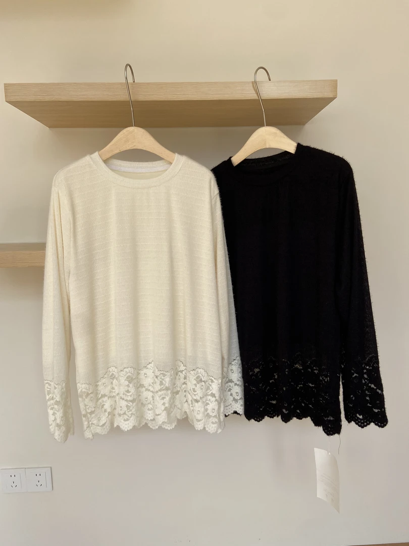 XY (2910) 蕾丝加绒上衣kc