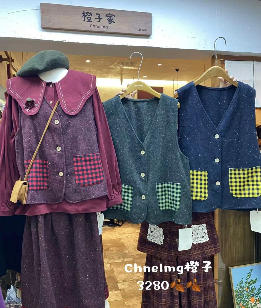 CZ（3280）日系复古马甲kc