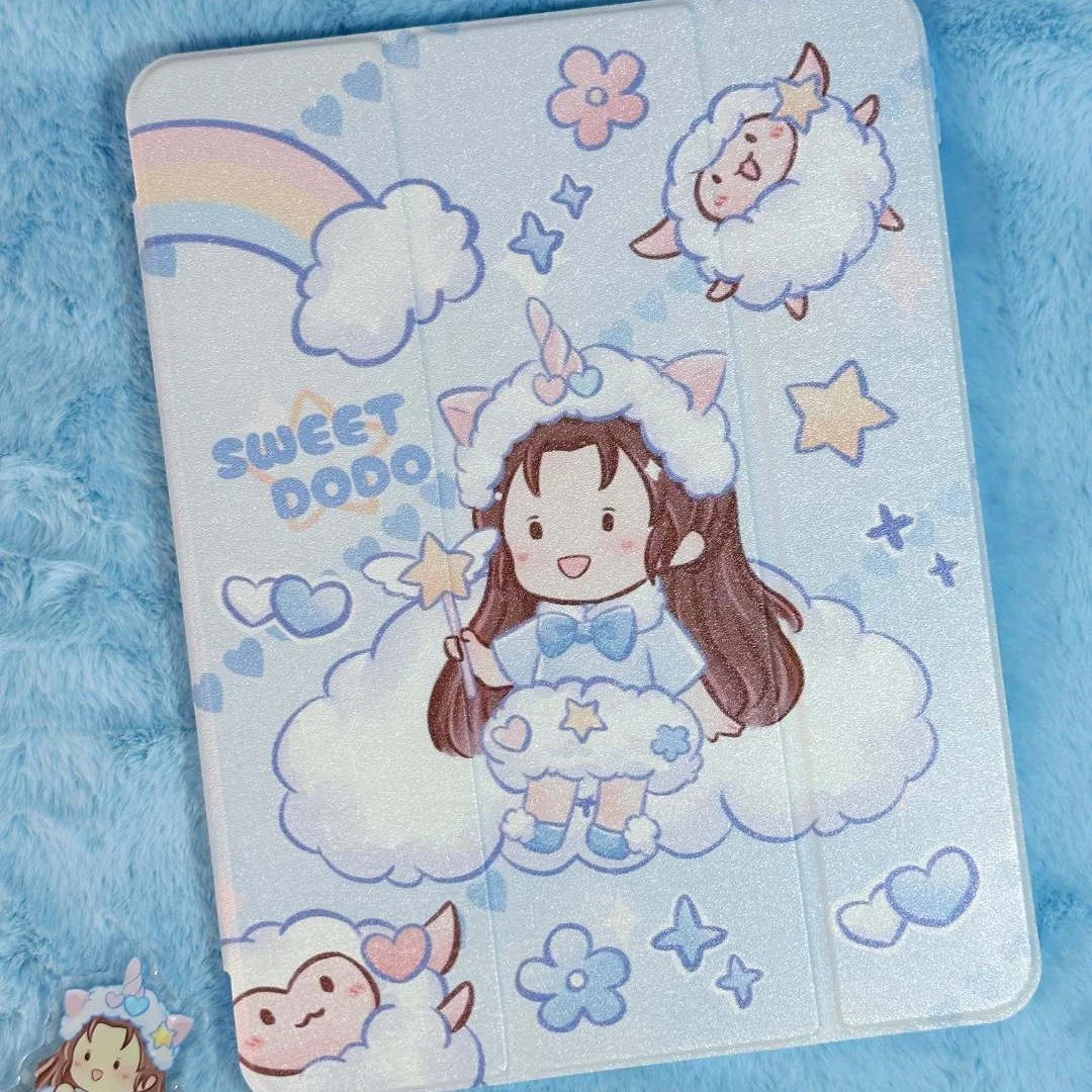兜兜原创独角兽适用iPadpro保护壳mini平板保护套12.5寸air磁吸11
