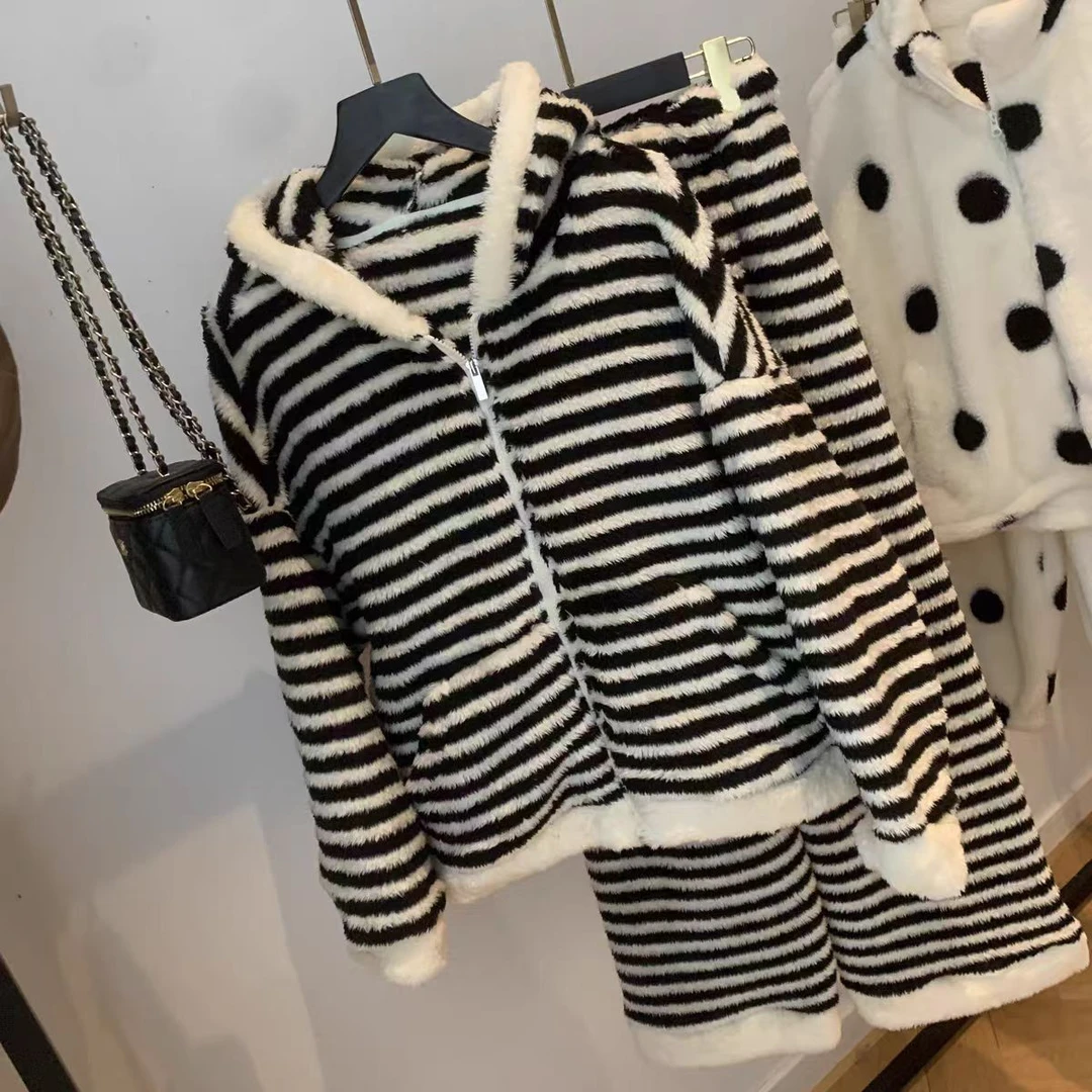 『舒适条纹F』气质时尚百搭休闲舒适简约潮流家居服睡衣套装11126