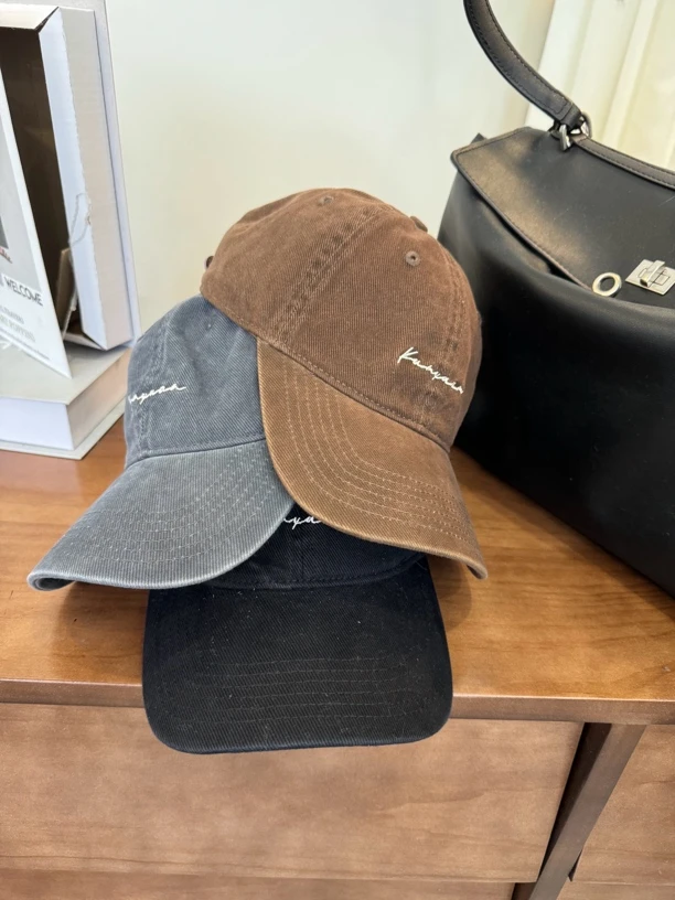 【MISSKO】美式复古做旧水洗软顶百搭休闲简约字母刺绣时尚棒球帽