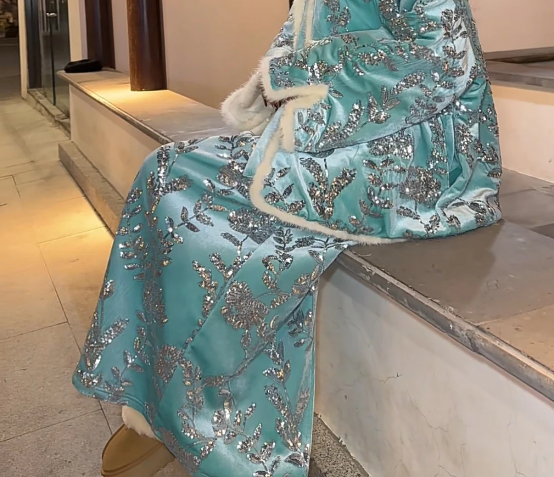 月畔湾【幽兰香】冬季新中式国风半身裙松紧腰高级感中式显瘦长裙