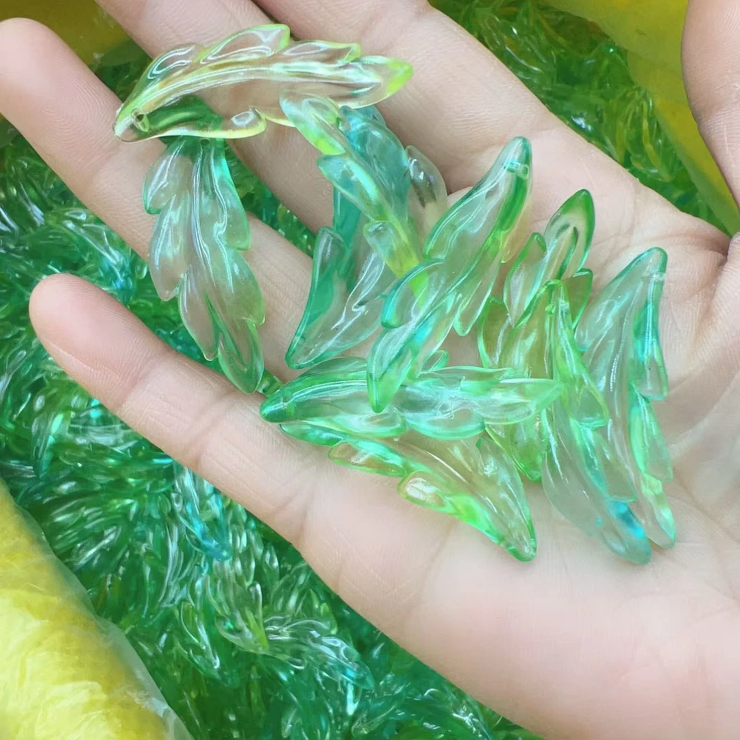 渐变羽毛叶子 手工DIY材料