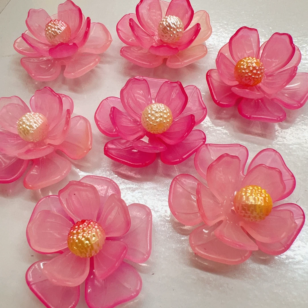 大花瓣+小花瓣+珠子   手工DIY材料