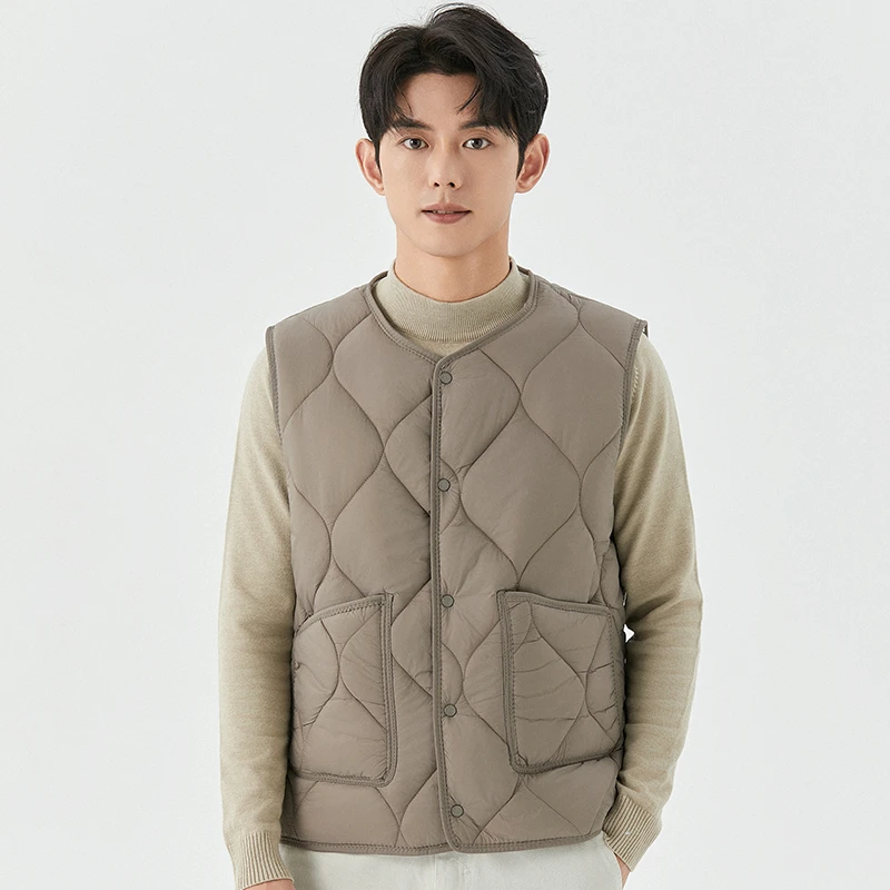 2025新款羽棉马甲男女同款秋冬保暖背心加绒加厚大码坎肩