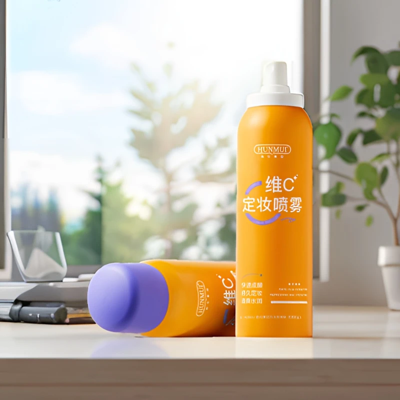 韩伦美羽维C定妆喷雾服帖防汗水润自然持妆温和透气水感轻透通用