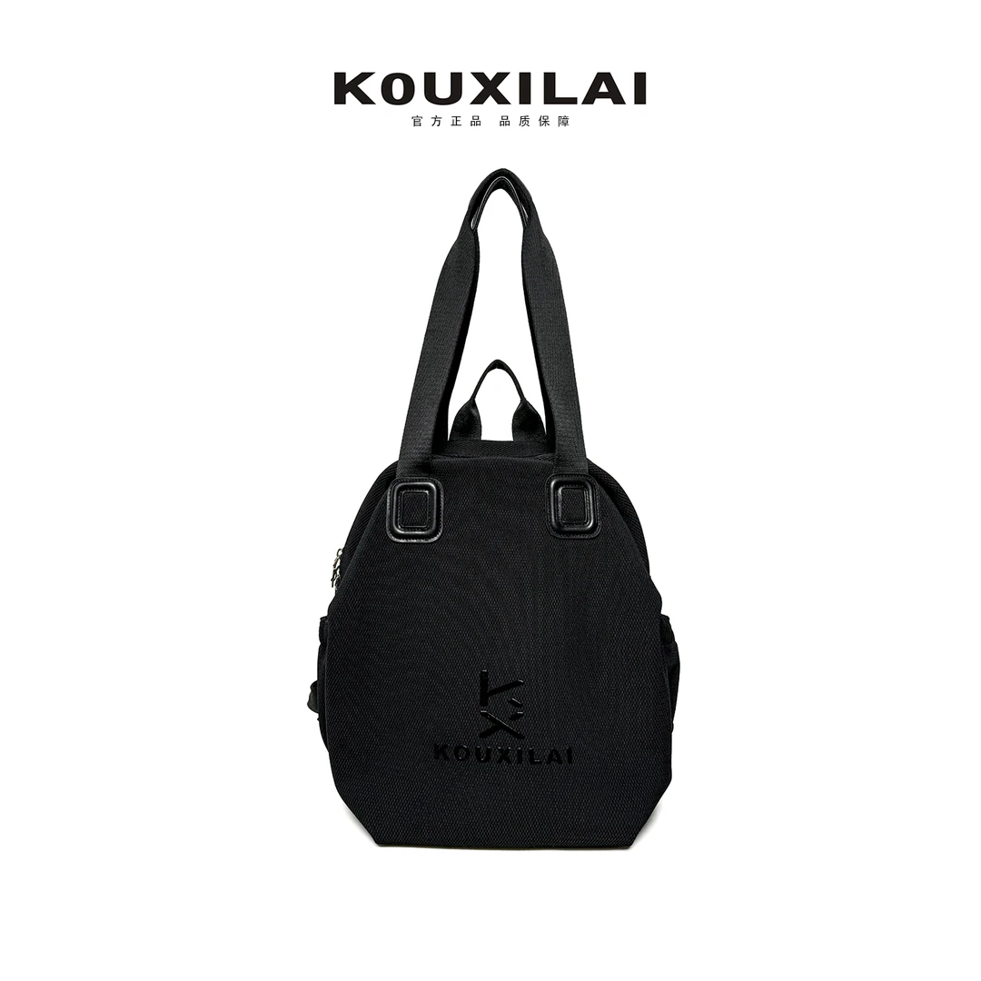 香港KOUXILAI品牌休闲包女德网时尚背包多功能百搭黑色包包K8026