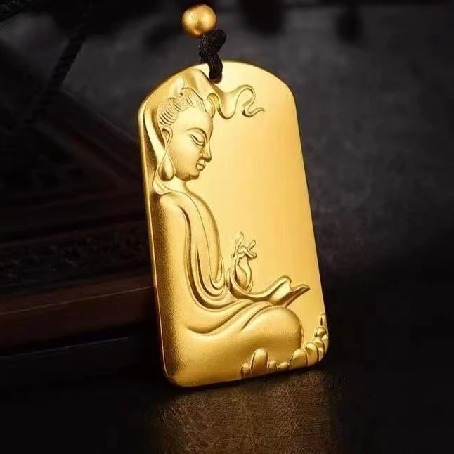 吊坠足银 古法观音祥云吊坠宁静致远轻奢质朴