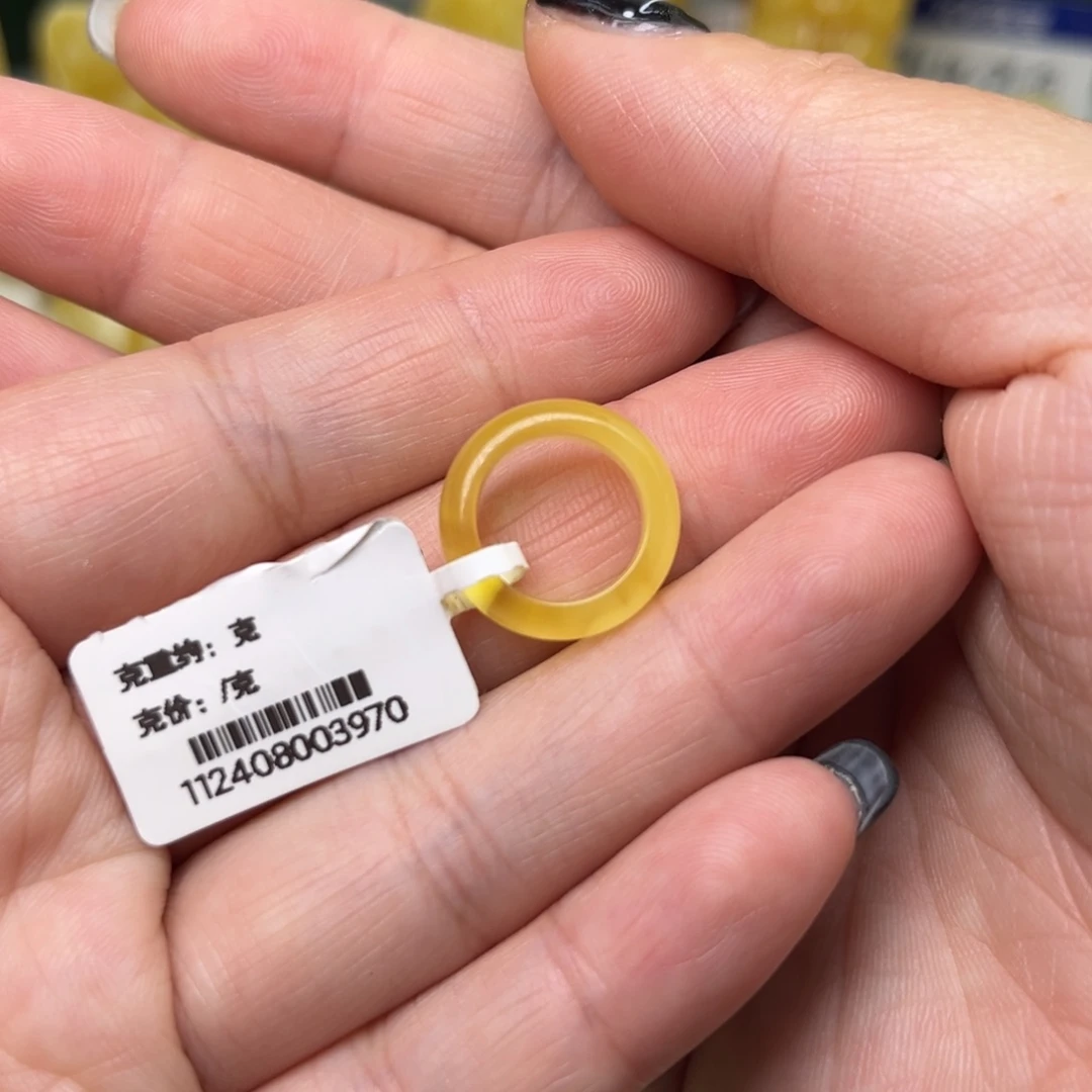 蜜蜡裸石未镶嵌内径11.7跑环