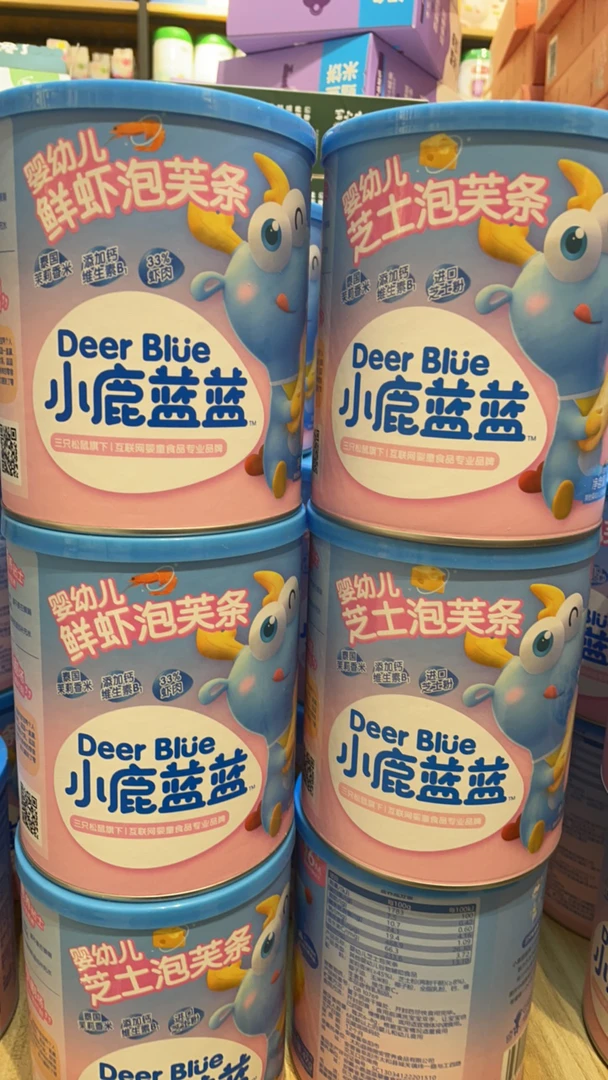 小/鹿/蓝/蓝 /芝士/鲜虾泡芙条（混发）