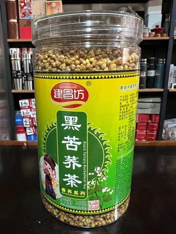 建昌坊苦荞茶听装248g全麦苦荞茶爆米花香大凉山特色苦荞优质高山