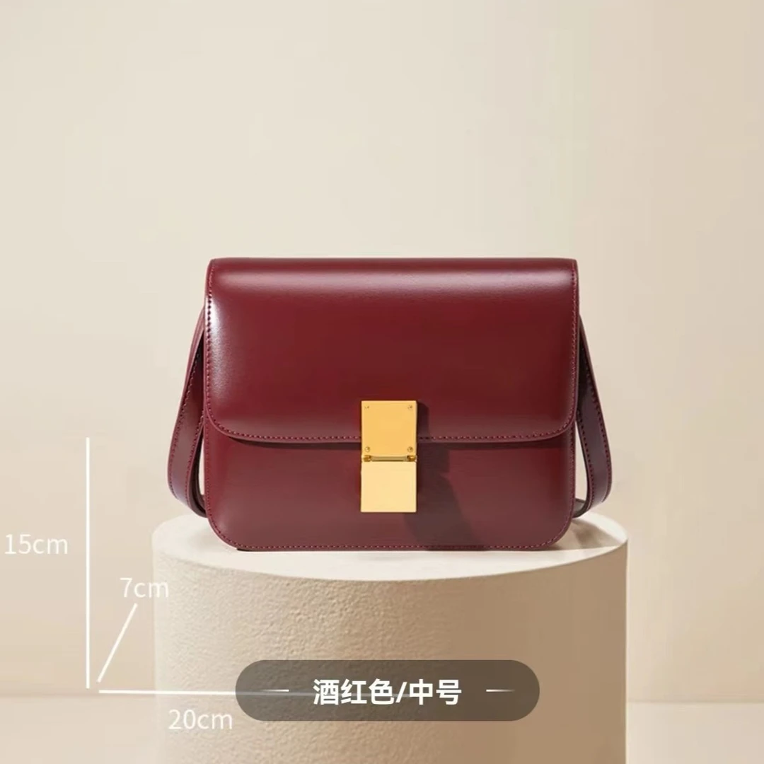 【保证牛皮】经典潮流时尚真皮女包单肩斜挎豆腐包