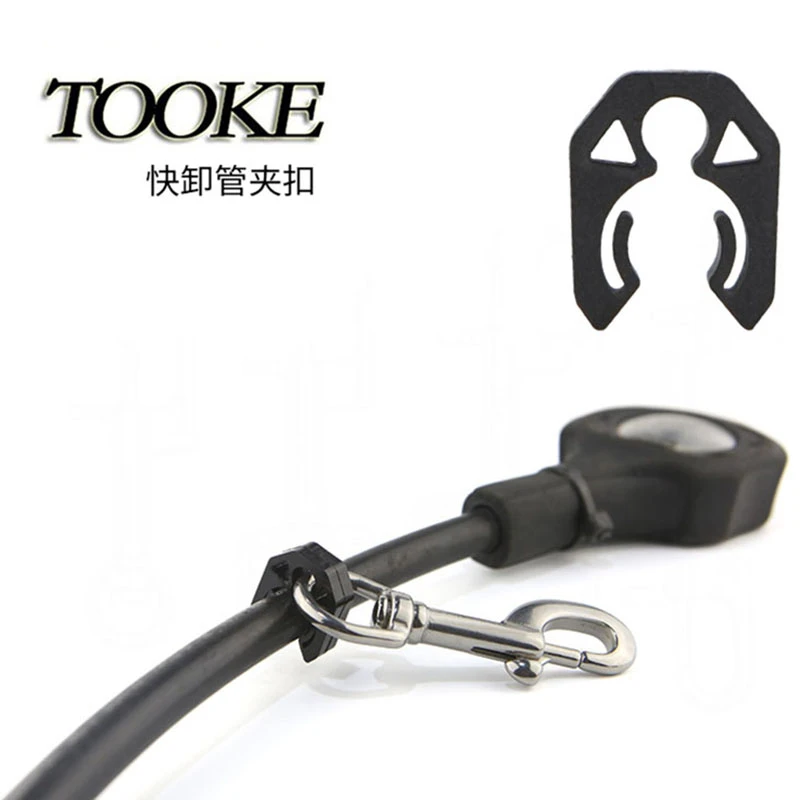 TOOKE 新款潜水快卸管夹扣 备用二级头固定挂扣残压表悬挂配件