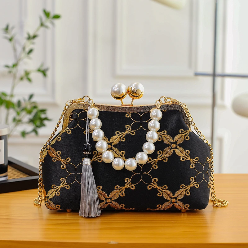 【罗马浮记】新中式国风旗袍马面裙搭配复古时尚手提单肩斜挎包A287