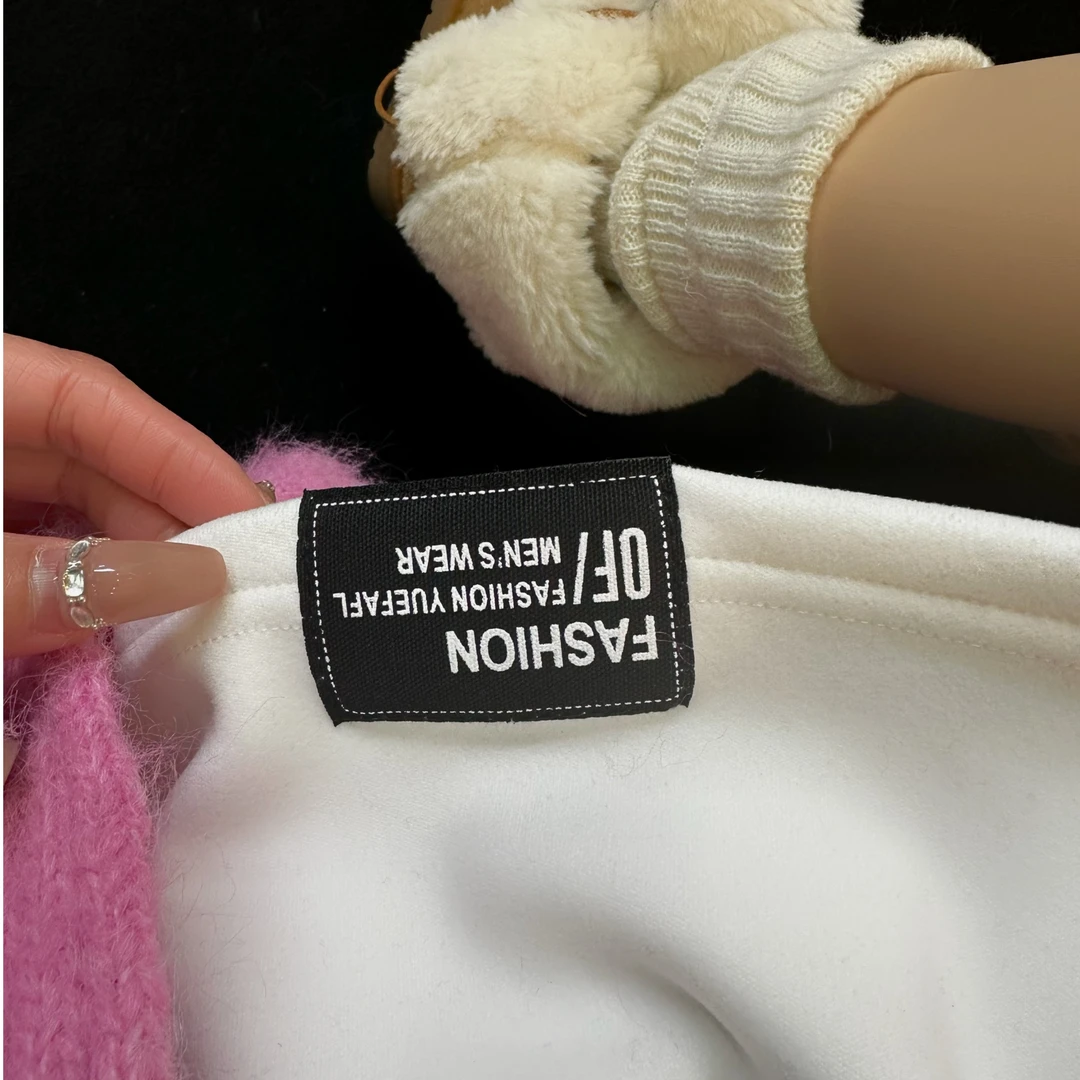 百搭黑标加绒宽松大版打底衫D003