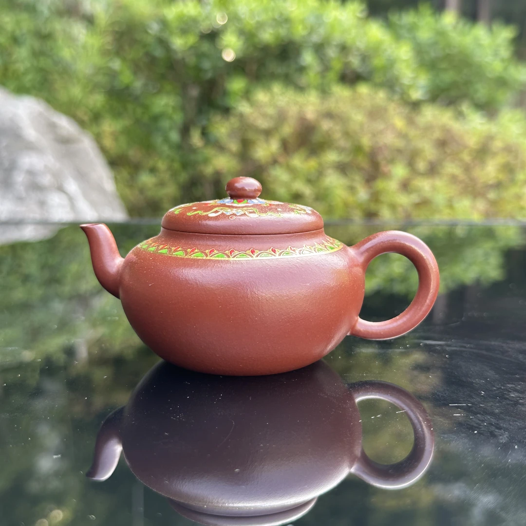 范家壶庄  婉灯·珐琅彩 朱泥 140cc 范家好礼系列 江苏老字号