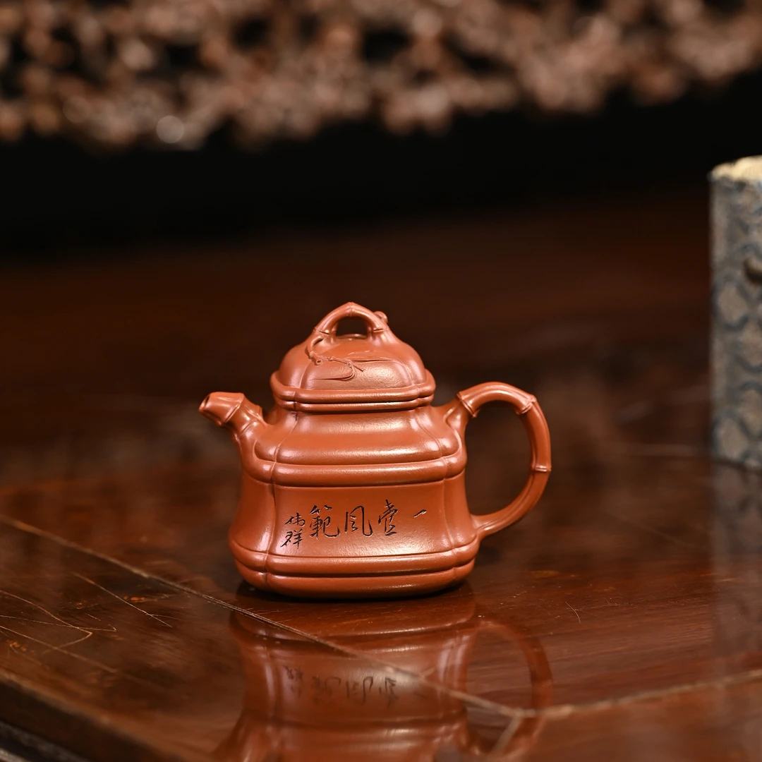 范家壶庄  四方隐角竹鼎 范倩雯制 200cc 伟群装饰 监制