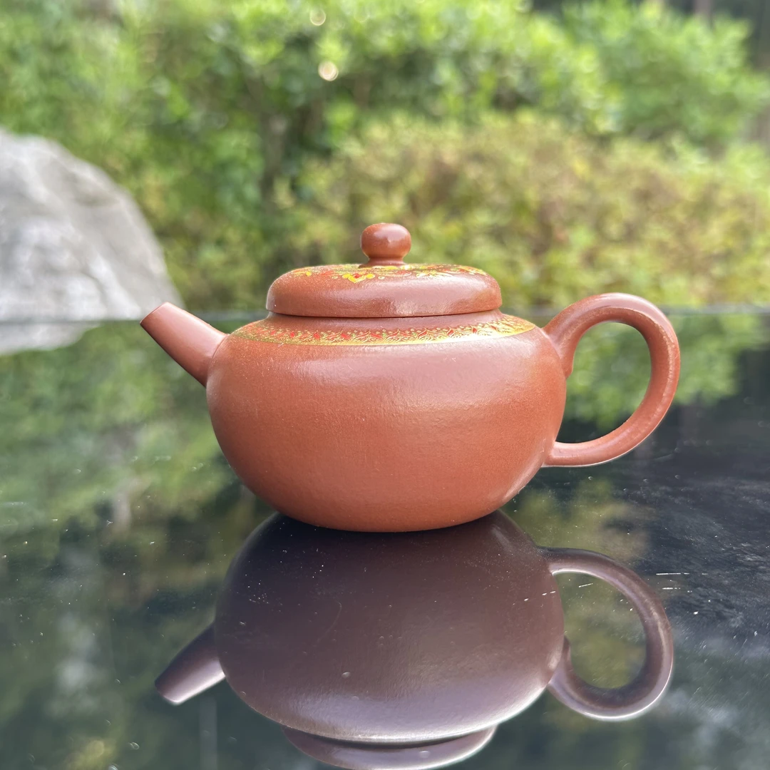 范家壶庄  福圆·珐琅彩 朱泥 145cc 范家好礼系列 江苏老字号