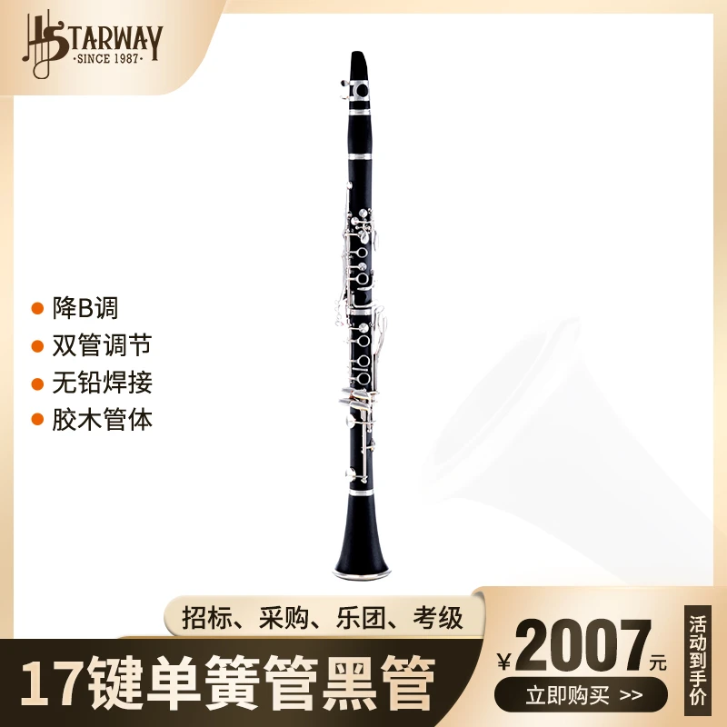 starway斯达威SDWCL-507单簧管乐器专业考级黑管学生初学乐器包箱