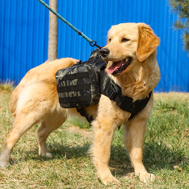 拒马河宠物狗狗胸背自背包中大型犬四季通用可拆卸纯色背包