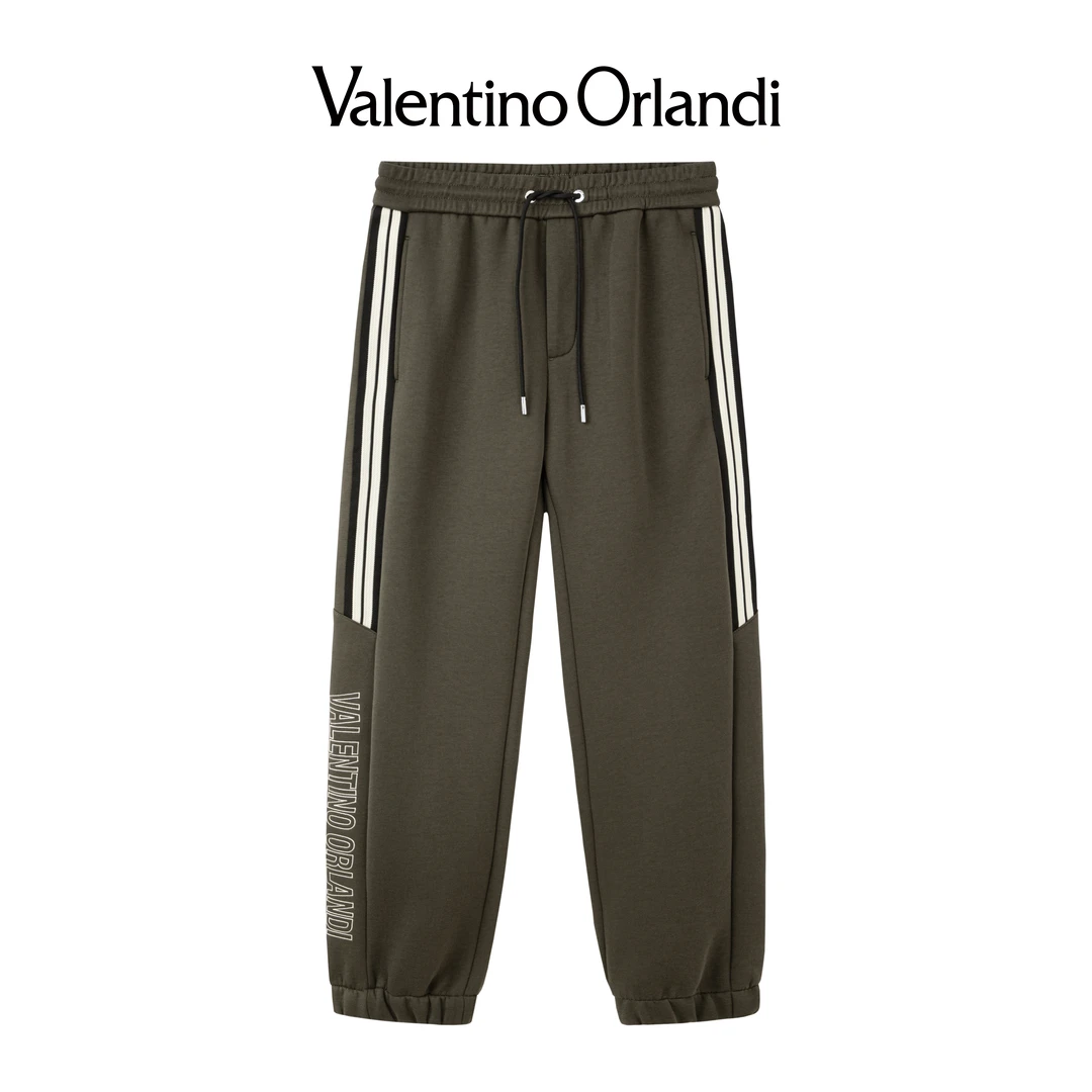 Valentino orlandi春秋男士时尚字母刺绣百搭卫裤潮流长裤休闲裤