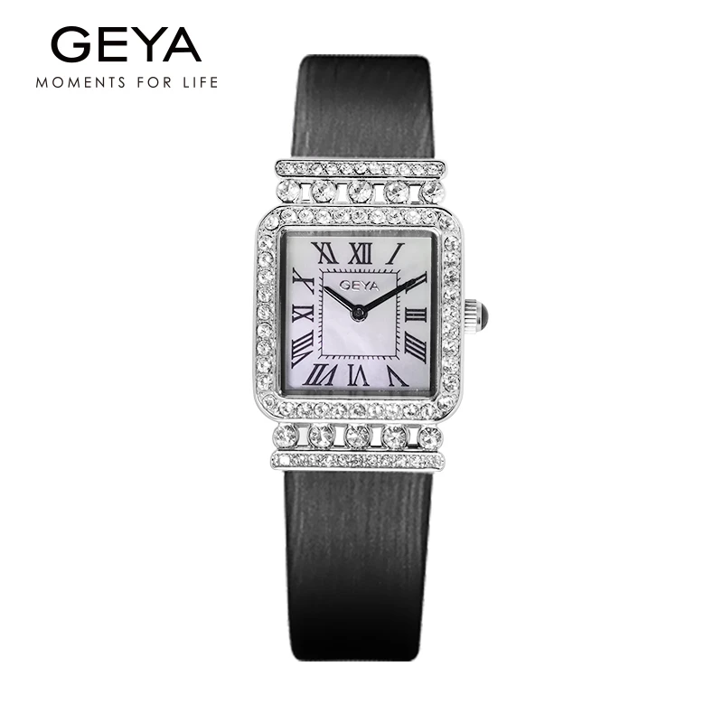 【三千专享】GEYA/格雅 罗马复古小方块百搭简约女士腕表