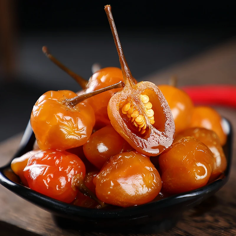 广西特产七彩泡椒灯笼椒五彩泡椒七彩椒开盖即食下饭菜328g鸭脆肠