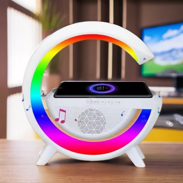 谁变大G创意炫彩蓝牙音箱无线充电多功能听歌神器桌摆音箱通用-JJ