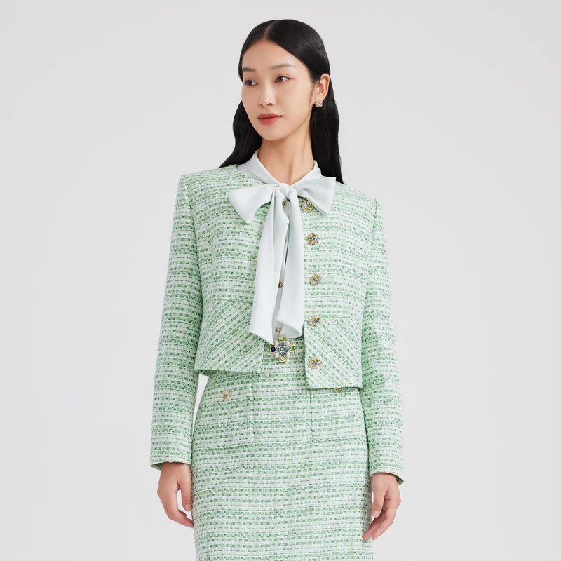 【晨粉专享价】【千金玛德琳】春季小香风浪漫外套上衣LMFADACCJ101