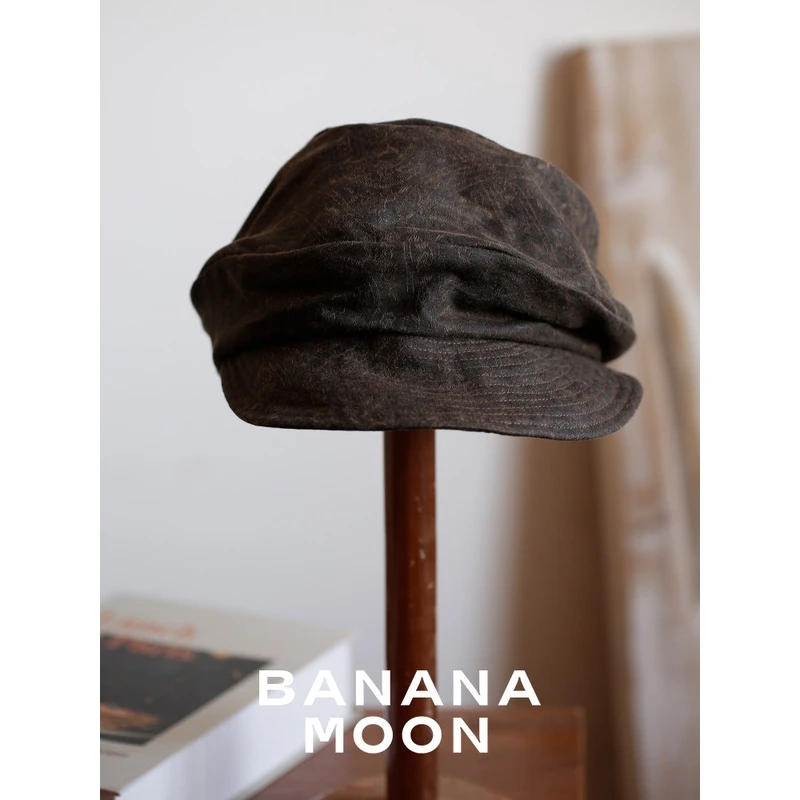 非遗香云纱新中式报童帽交叠可塑性薄鸭舌帽