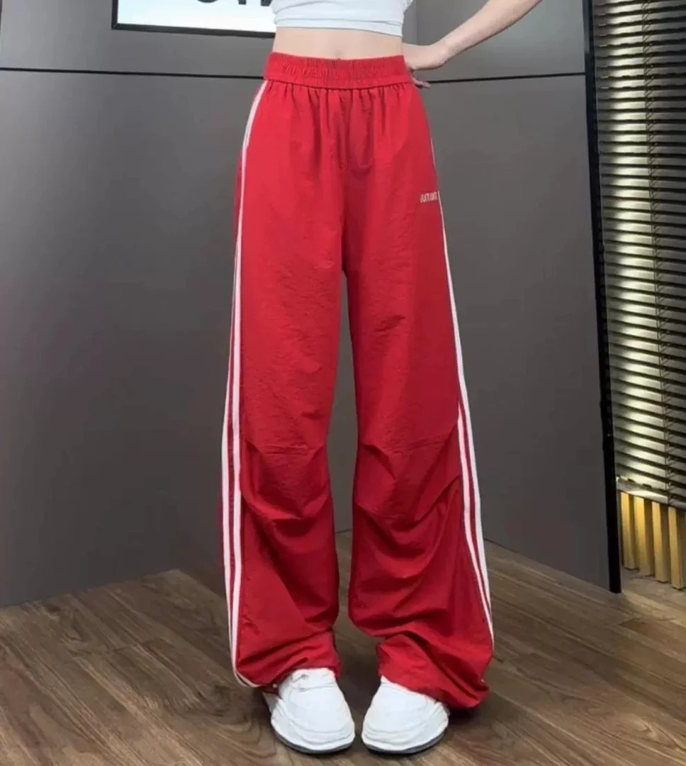 2024夏季新款多巴胺糖果少女感十足潮流修身显瘦速干休闲裤 薄款