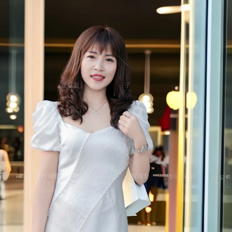 36号链接 波浪卷发 时尚中卷发假发
