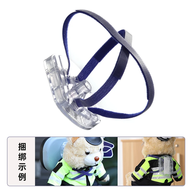 【小熊绑带】交警小熊警察小熊公仔玩具固定绑带防滑骑行户外蓝色款