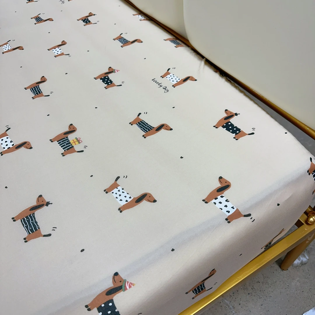 针织的一些床品系列 床笠 修狗狗