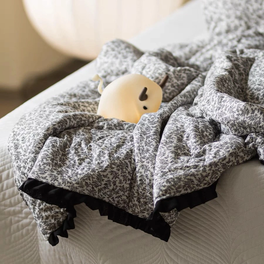 雨爸很推荐！法式花边针织被！大豆纤维填充！ZX加厚民宿单人 更新