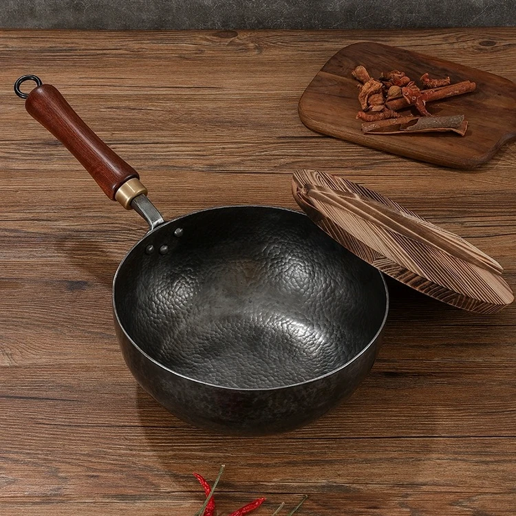 【章丘小奶锅】纯手工迷你加深铁锅宝宝辅食锅无涂层雪平奶锅不粘锅