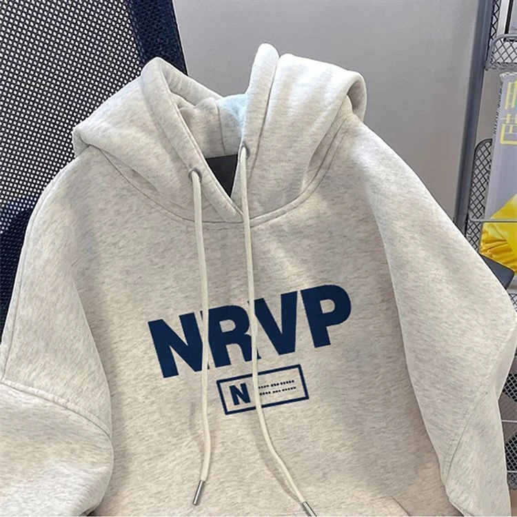 保暖纯棉连帽卫衣男女生秋冬新款美式复古oversize慵懒风加绒学生