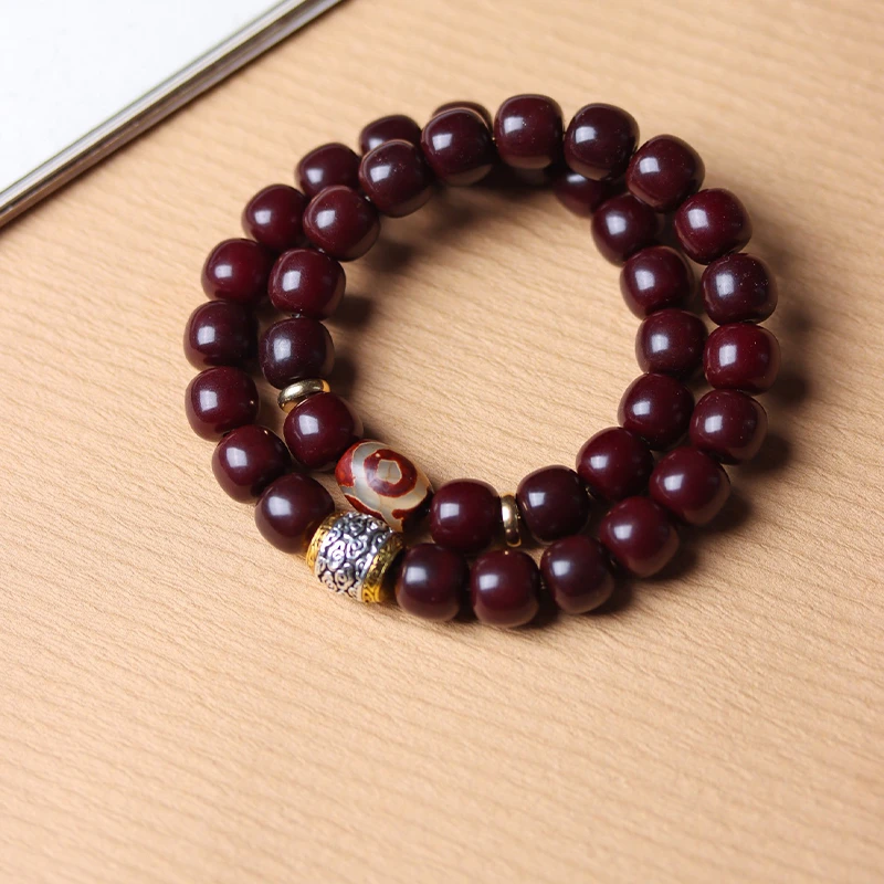 糖心双圈菩提风化老料菩提手串男文玩念珠女款菩提根